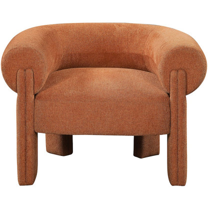 Stefano Cognac Polyester Fabric Accent Chair
