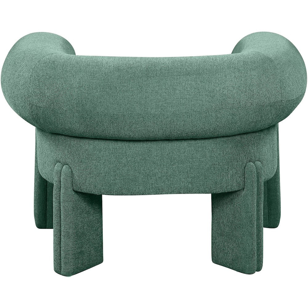 Stefano Green Polyester Fabric Accent Chair