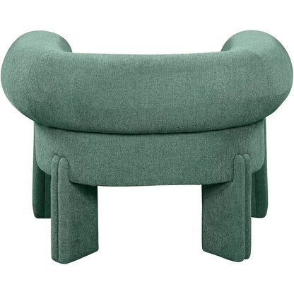 Stefano Green Polyester Fabric Accent Chair
