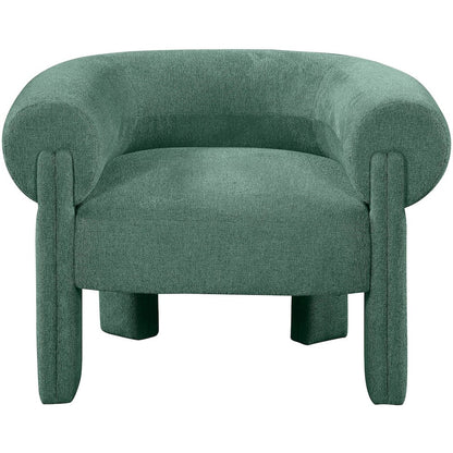 Stefano Green Polyester Fabric Accent Chair