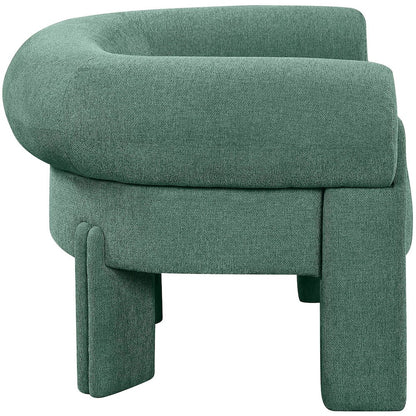 Stefano Green Polyester Fabric Accent Chair