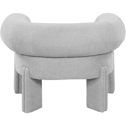 Stefano Grey Polyester Fabric Accent Chair