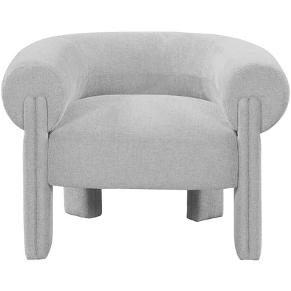 Stefano Grey Polyester Fabric Accent Chair
