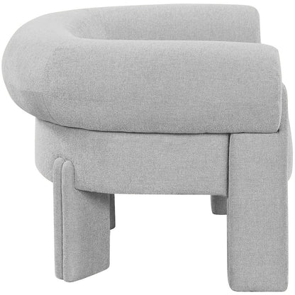 Stefano Grey Polyester Fabric Accent Chair