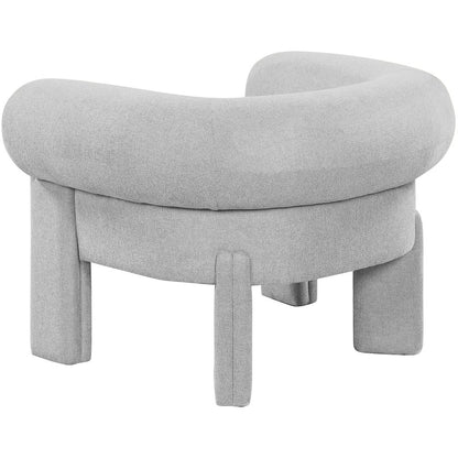 Stefano Grey Polyester Fabric Accent Chair