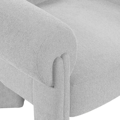 Stefano Grey Polyester Fabric Accent Chair