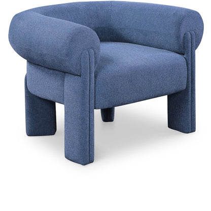 Stefano Navy Polyester Fabric Accent Chair