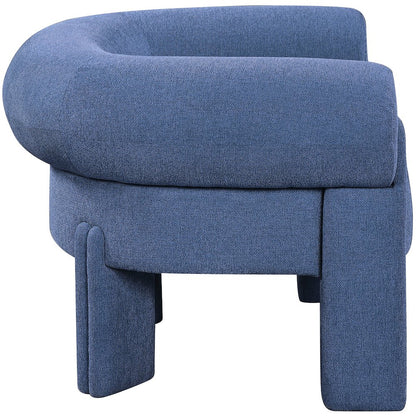 Stefano Navy Polyester Fabric Accent Chair