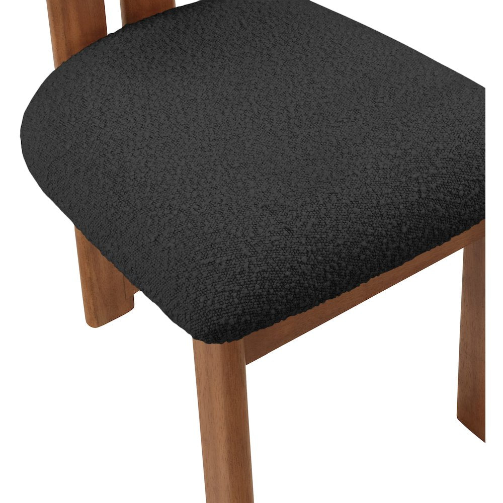 Napa Black Boucle Fabric Dining Chair, Set of 2