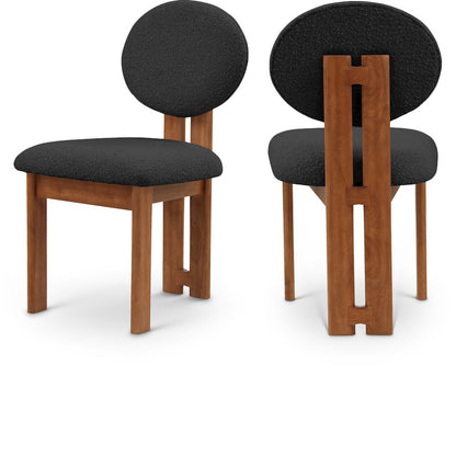 Napa Black Boucle Fabric Dining Chair, Set of 2