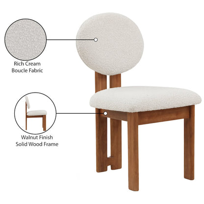 Napa Cream Boucle Fabric Dining Chair, Set of 2