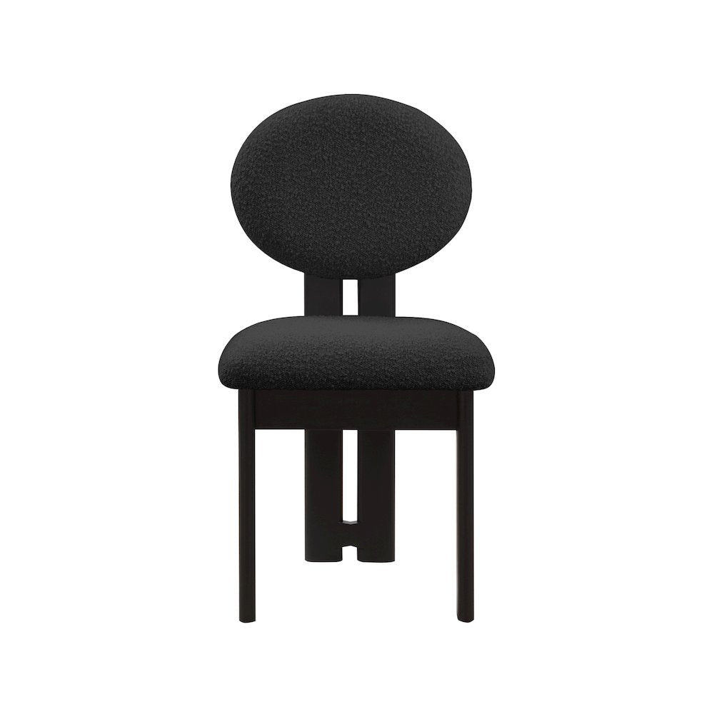 Napa Black Boucle Fabric Dining Chair, Set of 2
