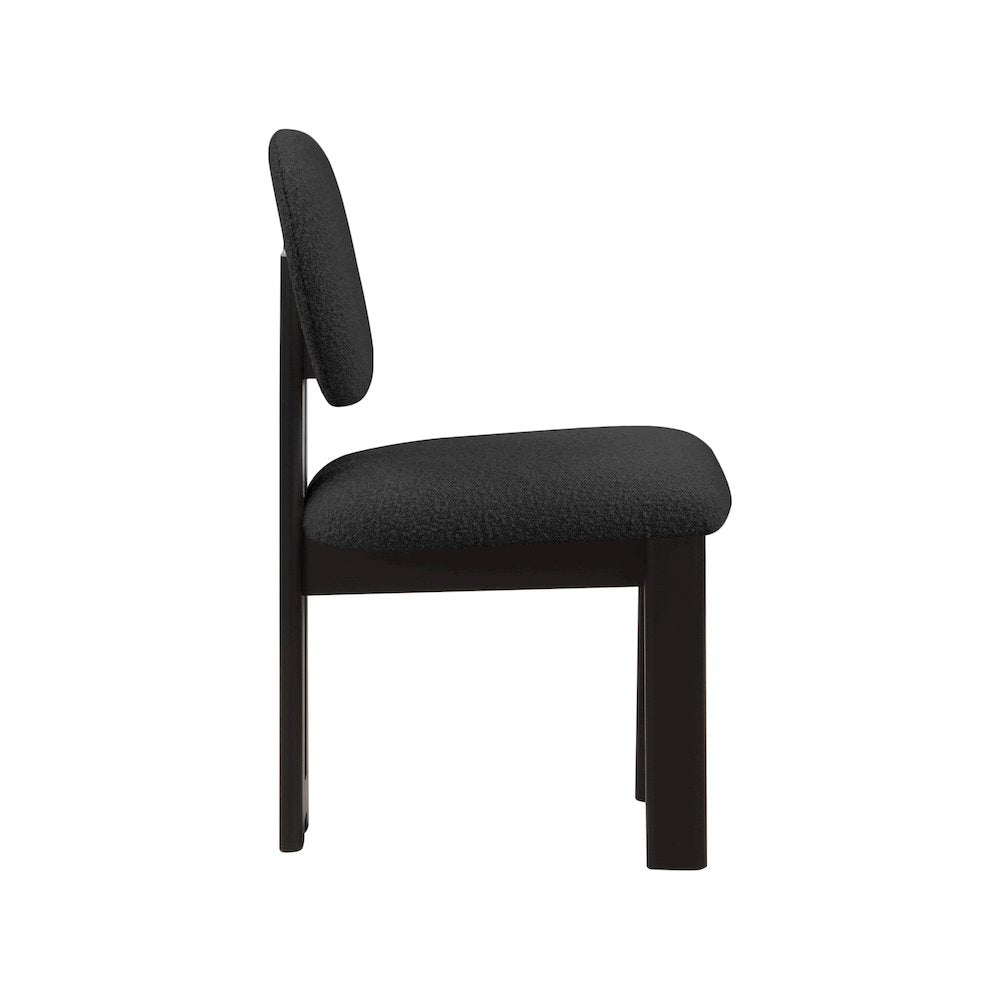 Napa Black Boucle Fabric Dining Chair, Set of 2