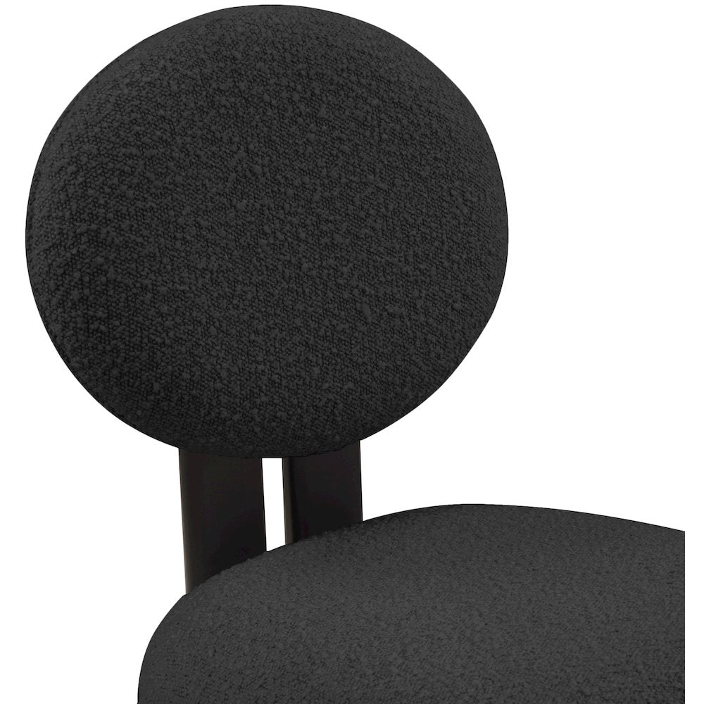 Napa Black Boucle Fabric Dining Chair, Set of 2