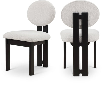 Napa Cream Boucle Fabric Dining Chair, Set of 2
