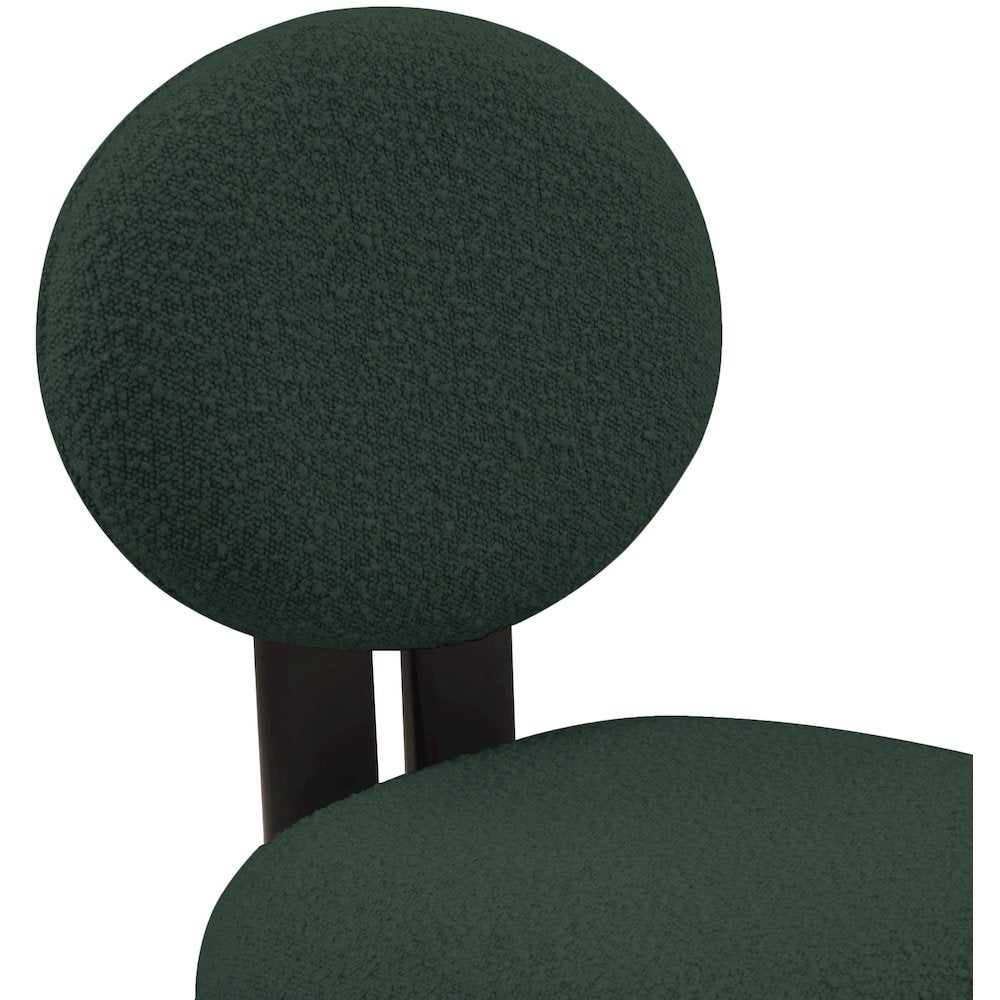 Napa Green Boucle Fabric Dining Chair, Set of 2