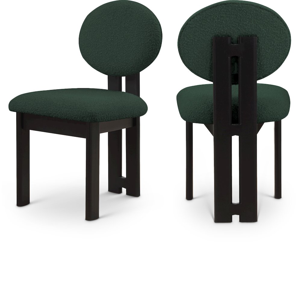 Napa Green Boucle Fabric Dining Chair, Set of 2