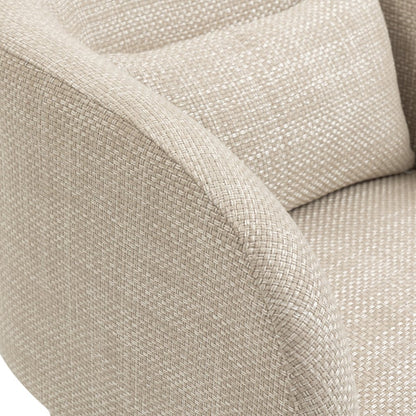 Sawyer Beige Weaved Polyester Fabric Accent Chair