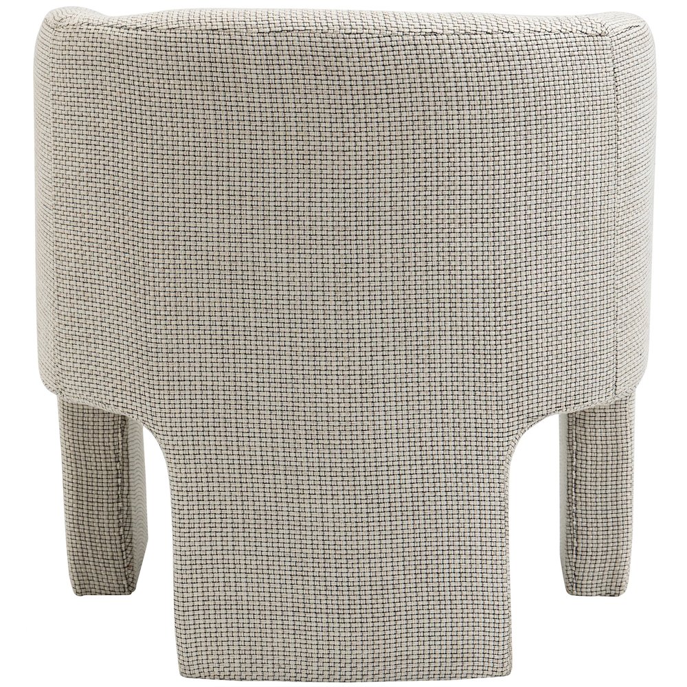 Sawyer Cream Weaved Polyester Fabric Accent Chair