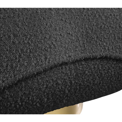 Geneva Black Boucle Fabric Swivel Accent Chair