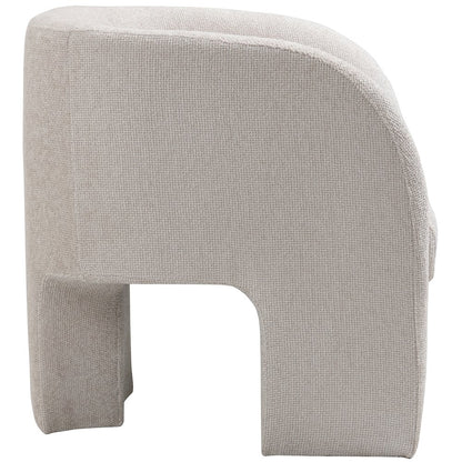 Sawyer Cream Chenille Fabric Accent Chair