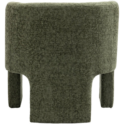 Sawyer Green Chenille Fabric Accent Chair
