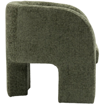 Sawyer Green Chenille Fabric Accent Chair