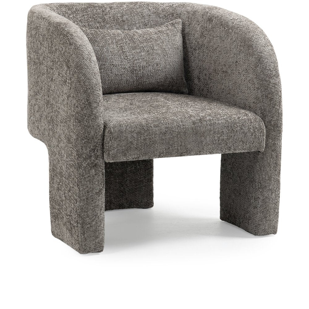 Sawyer Grey Chenille Fabric Accent Chair