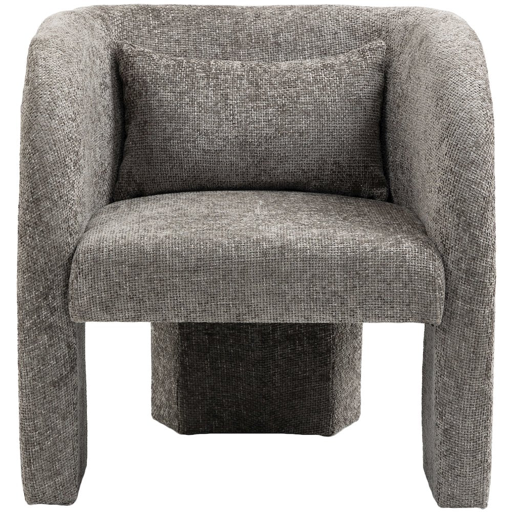 Sawyer Grey Chenille Fabric Accent Chair
