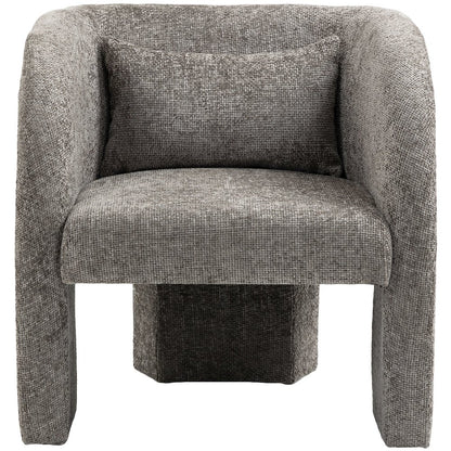 Sawyer Grey Chenille Fabric Accent Chair