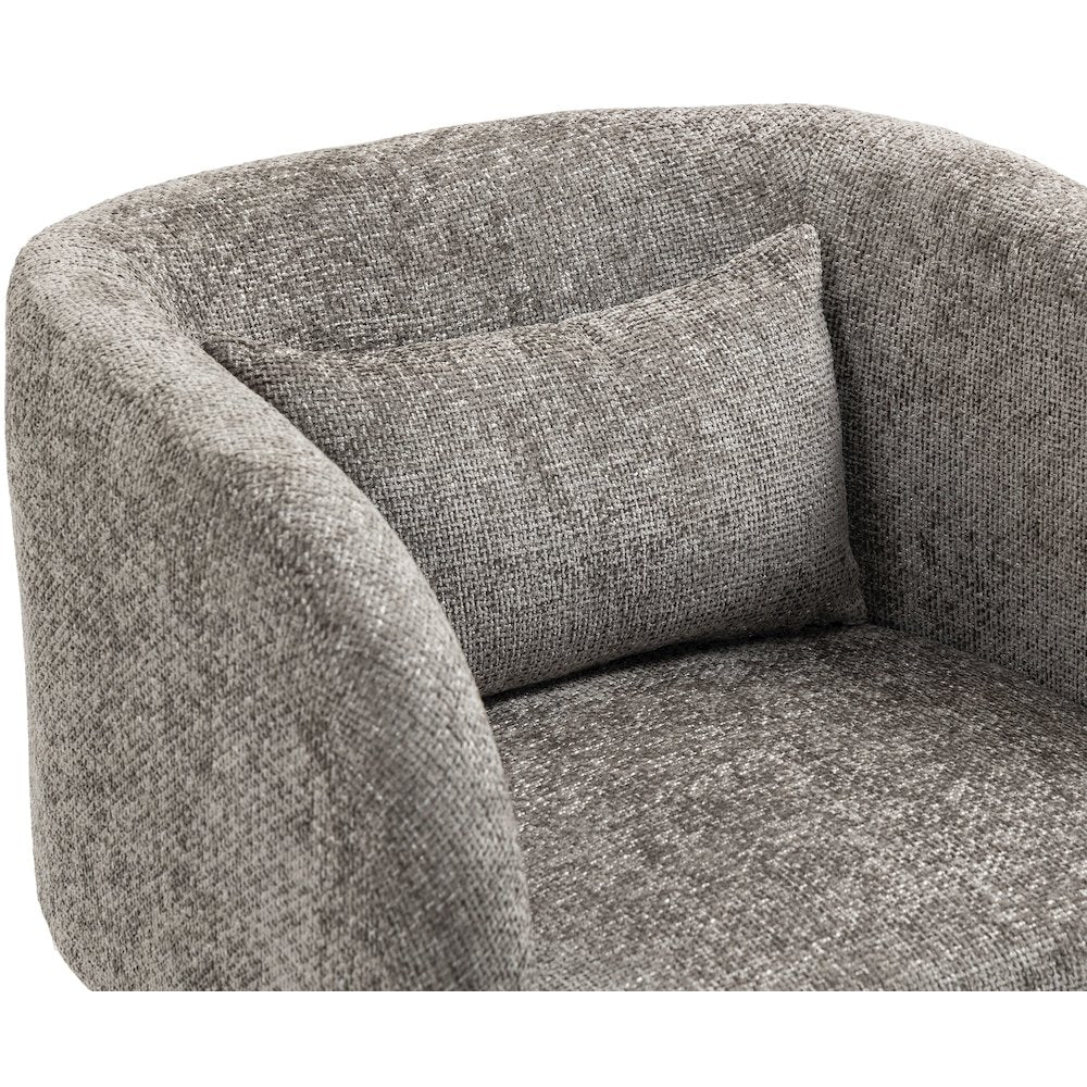 Sawyer Grey Chenille Fabric Accent Chair