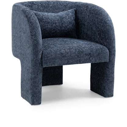 Sawyer Navy Chenille Fabric Accent Chair