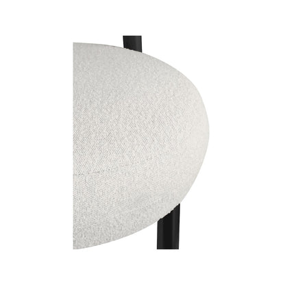 Bordeaux Cream Boucle Fabric Accent Chair