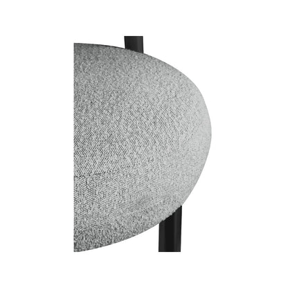 Bordeaux Grey Boucle Fabric Accent Chair