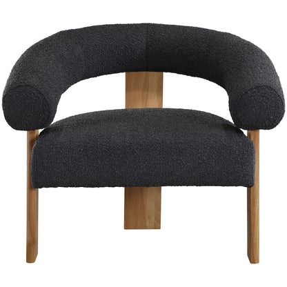 Winston Black Boucle Fabric Accent Chair