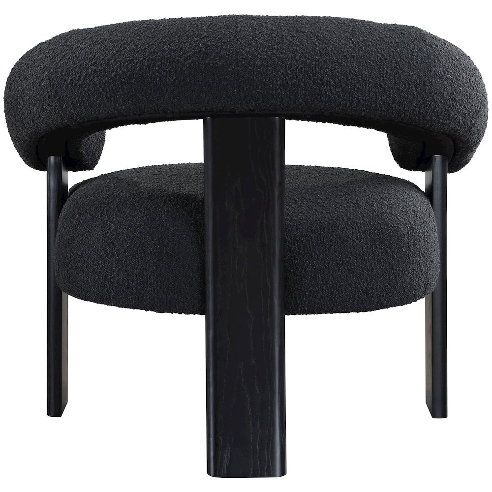 Winston Black Boucle Fabric Accent Chair