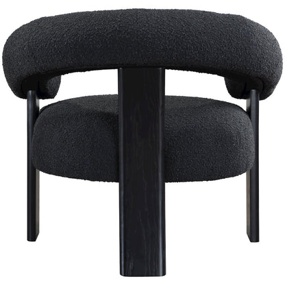 Winston Black Boucle Fabric Accent Chair