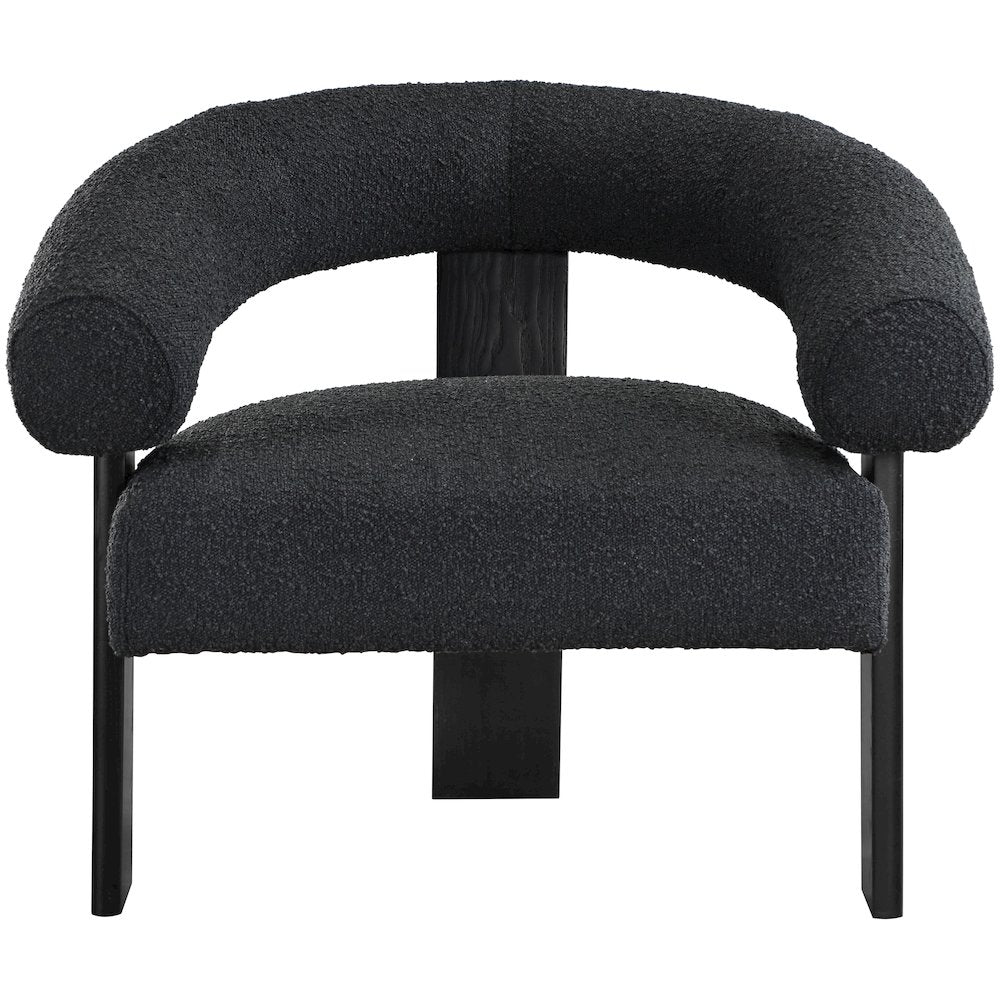 Winston Black Boucle Fabric Accent Chair