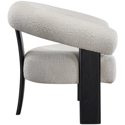Winston Cream Boucle Fabric Accent Chair