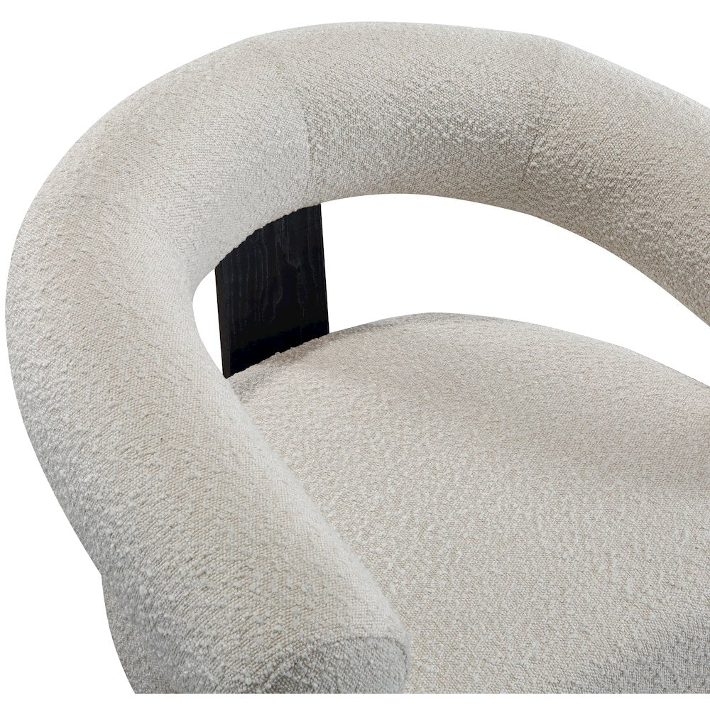 Winston Cream Boucle Fabric Accent Chair