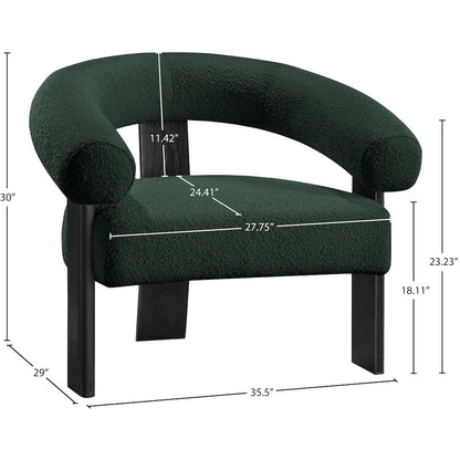 Winston Green Boucle Fabric Accent Chair
