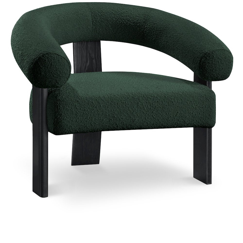 Winston Green Boucle Fabric Accent Chair
