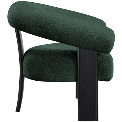 Winston Green Boucle Fabric Accent Chair