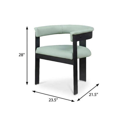 Matte Black Powder Coating Dining Chair Set of 2 with Armrests, Cushioned Seat
