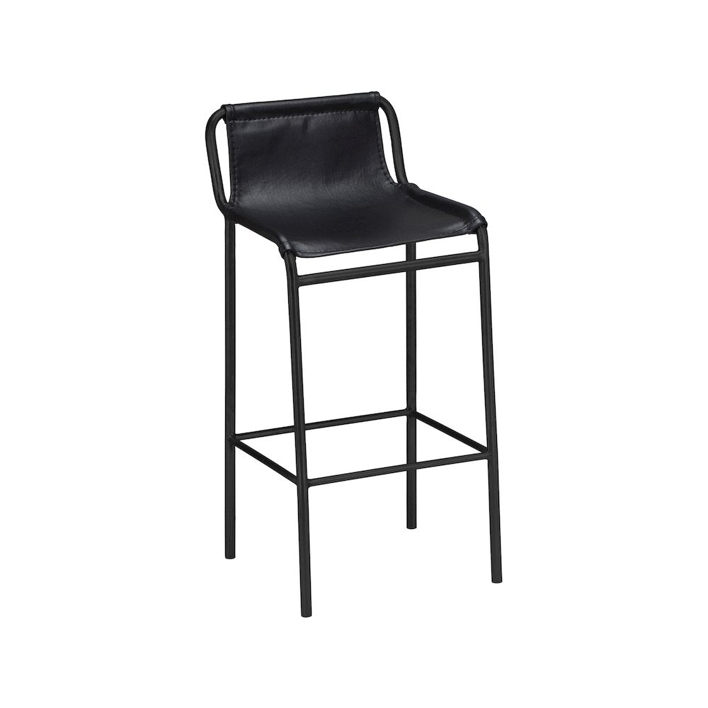 Dax Black Vegan Leather Counter Stool