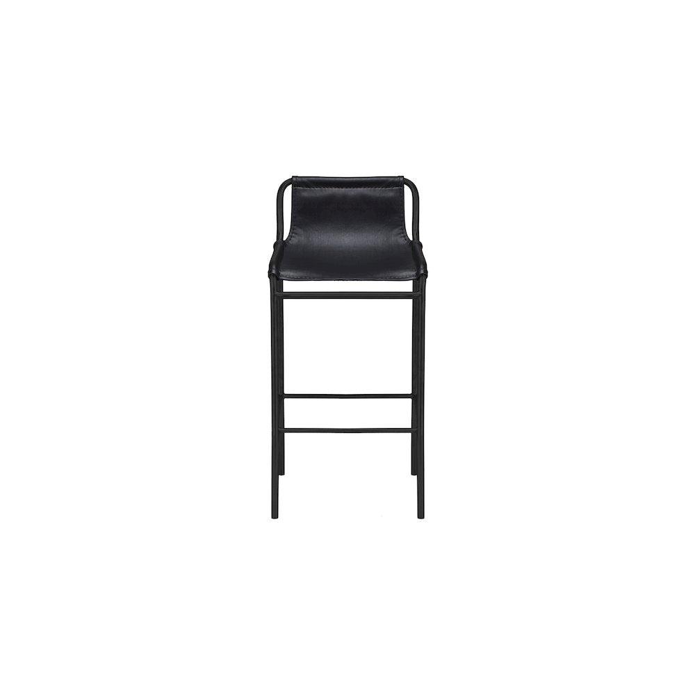 Dax Black Vegan Leather Counter Stool