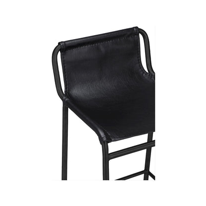 Dax Black Vegan Leather Counter Stool