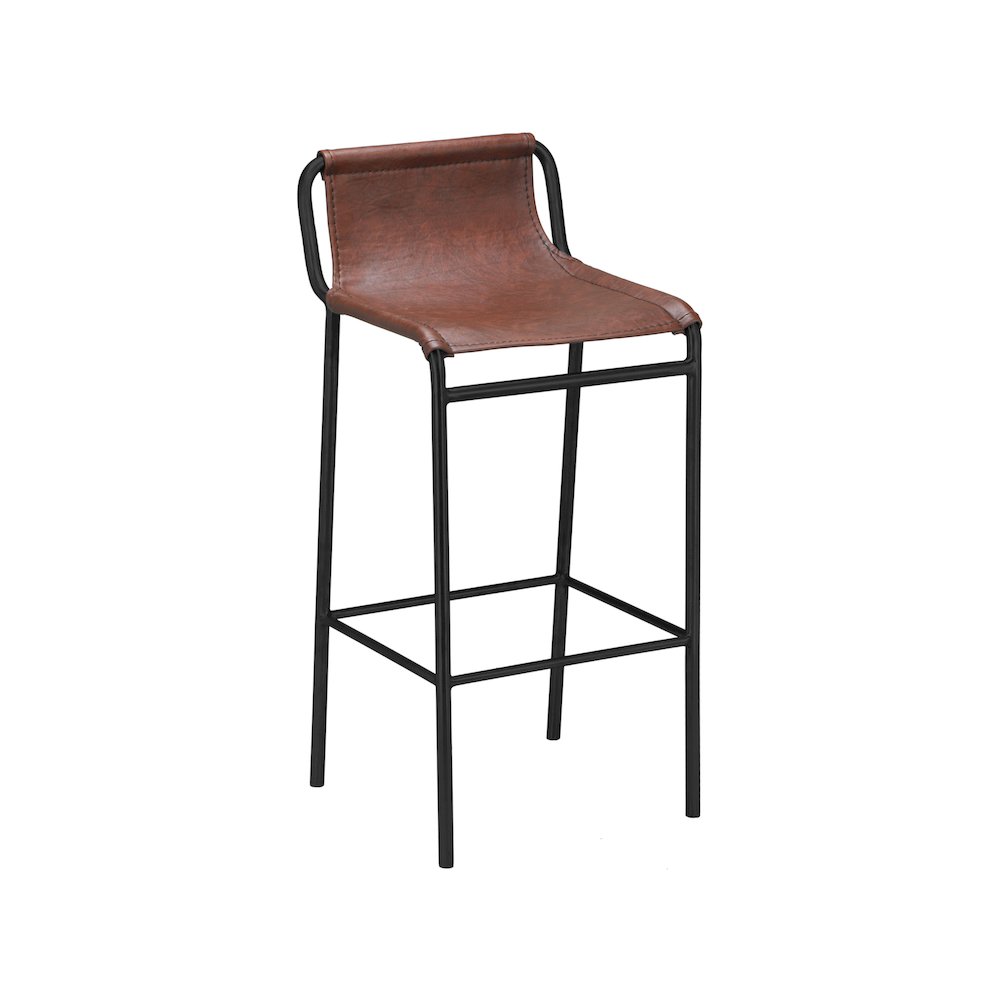 Dax Brown Vegan Leather Counter Stool