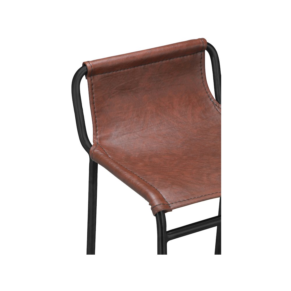 Dax Brown Vegan Leather Counter Stool