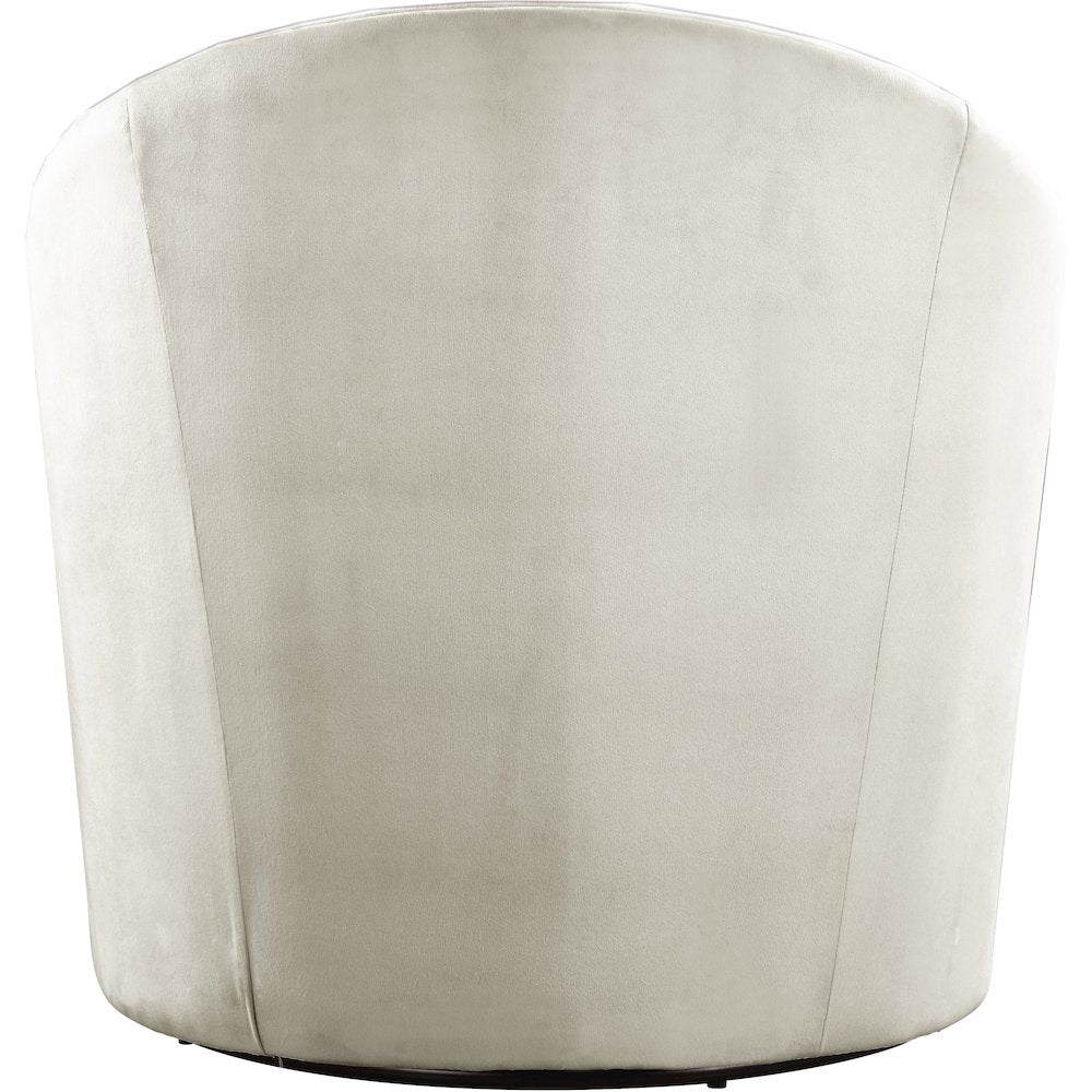 Alessio Cream Velvet Accent Chair